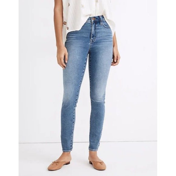 MADEWELL 10" High Rise Roadtripper Authentic Blue Jeans Vinton Wash Womens 25 - Picture 1 of 11